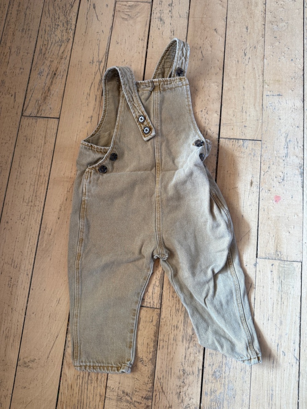 Zara Tan Kids Overalls with Button Straps